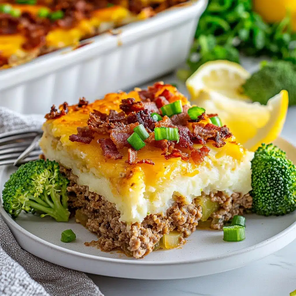 Cheesy Loaded Meatloaf Casserole Recipe - Recipe Image