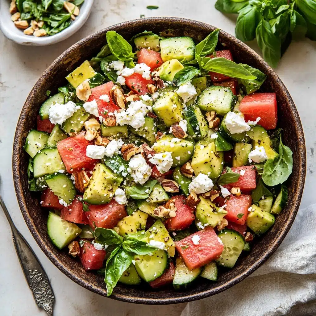 Smashed Cucumber and Watermelon Feta Salad Recipe - Recipe Image