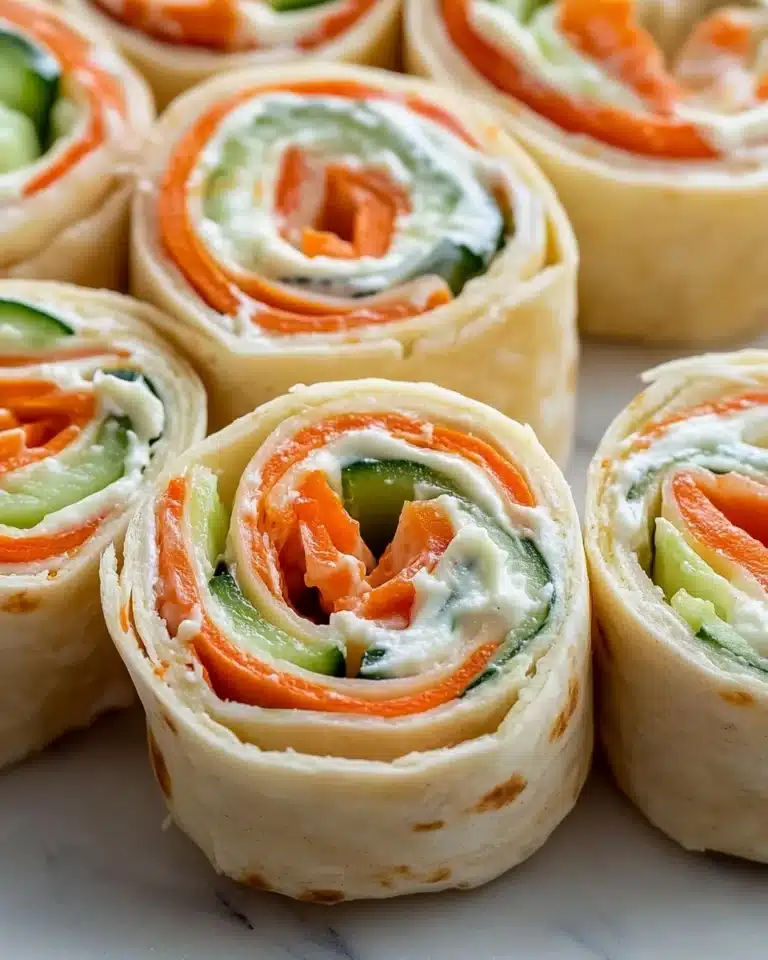 Fresh Vegetable Tortilla Roll Ups Recipe