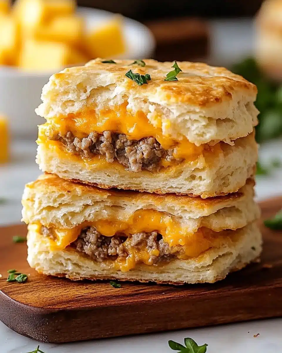 Sausage Cheese Butter Swim Biscuits Recipe