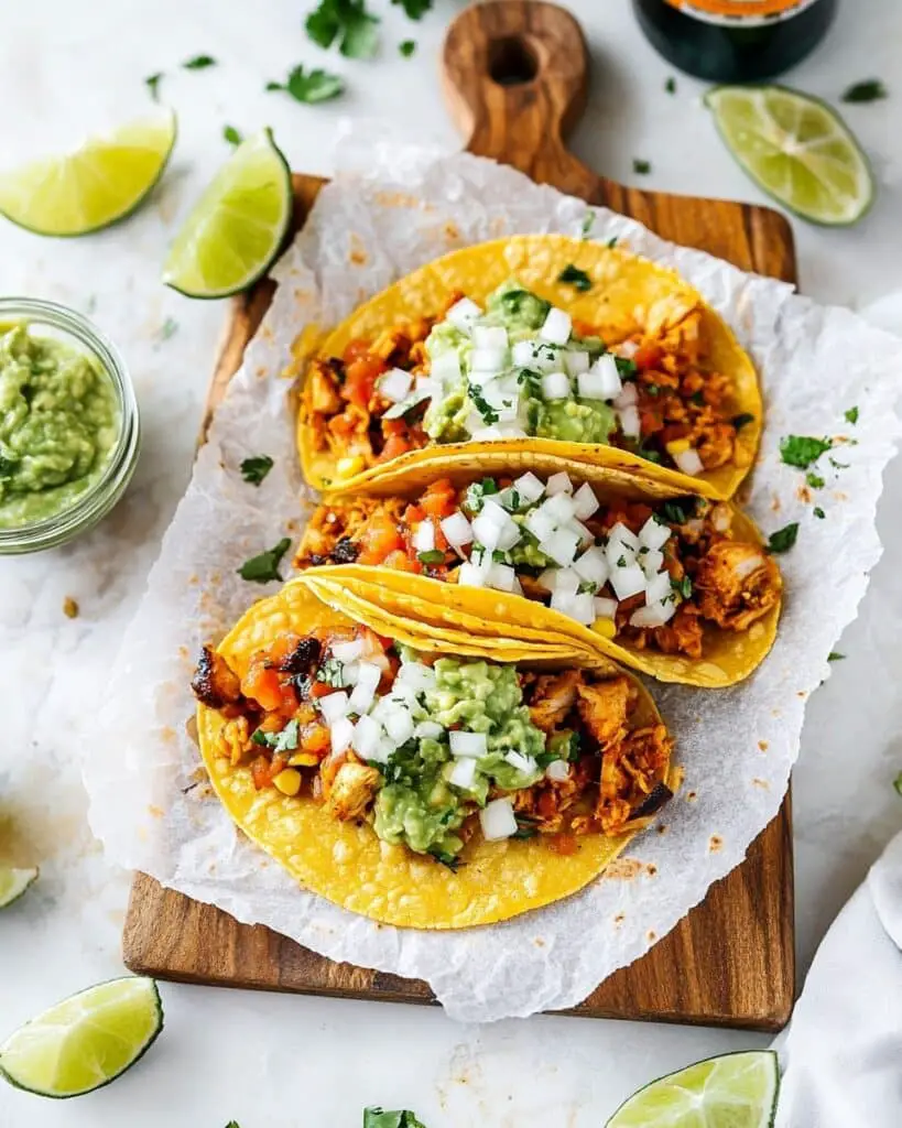 Chicken Street Tacos with Onion Salsa Recipe