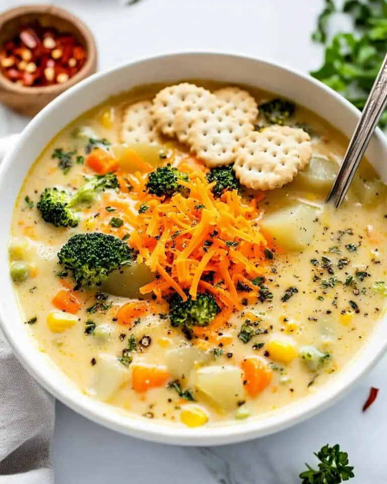 One Pot Creamy Vegetable Soup Recipe