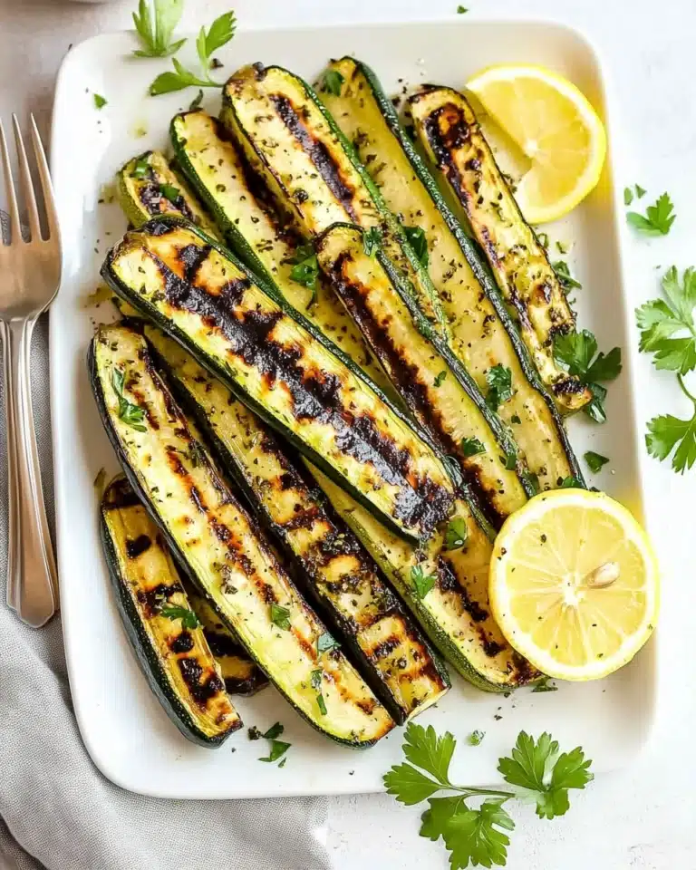 Grilled Lemon Garlic Zucchini Recipe