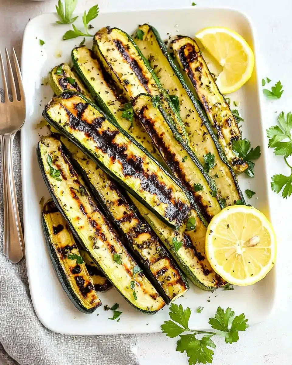 Grilled Lemon Garlic Zucchini Recipe