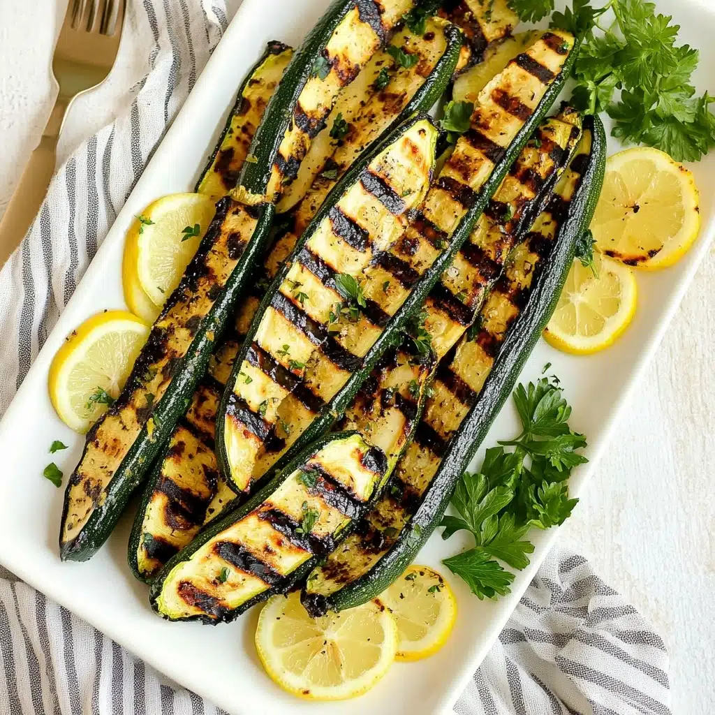 Grilled Lemon Garlic Zucchini Recipe - Recipe Image