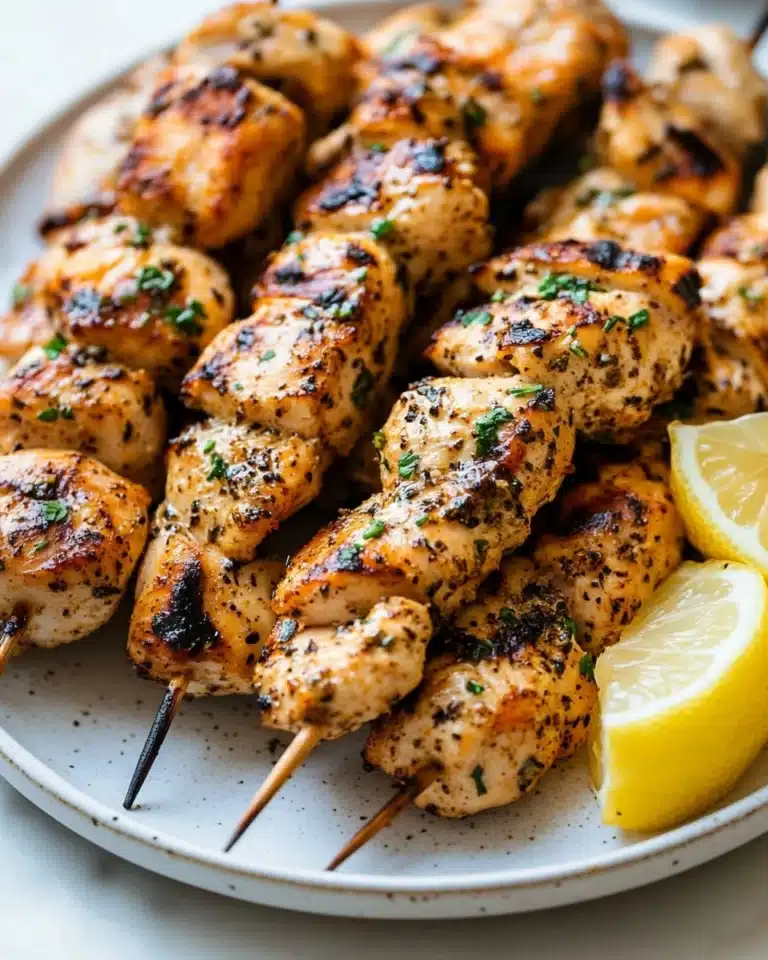 Garlic Parmesan Chicken Skewers Recipe