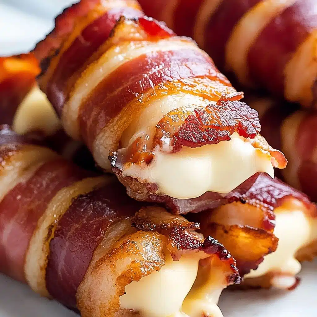 Bacon Wrapped Mozzarella Cheese Sticks Recipe - Recipe Image