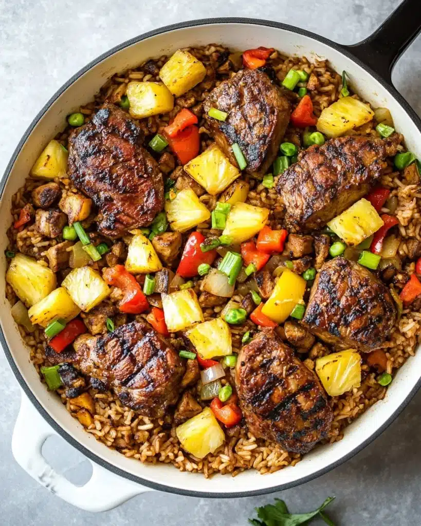 Caribbean Jerk Chicken with Pineapple-Coconut Rice Recipe