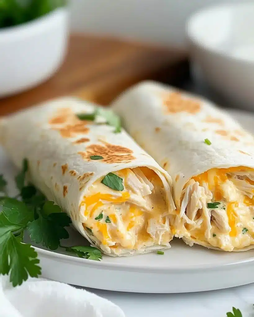 Cheesy Garlic Chicken Wrap Recipe