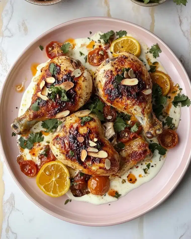 Harissa Chicken with Labneh, Roasted Red Peppers and Red Onion Recipe