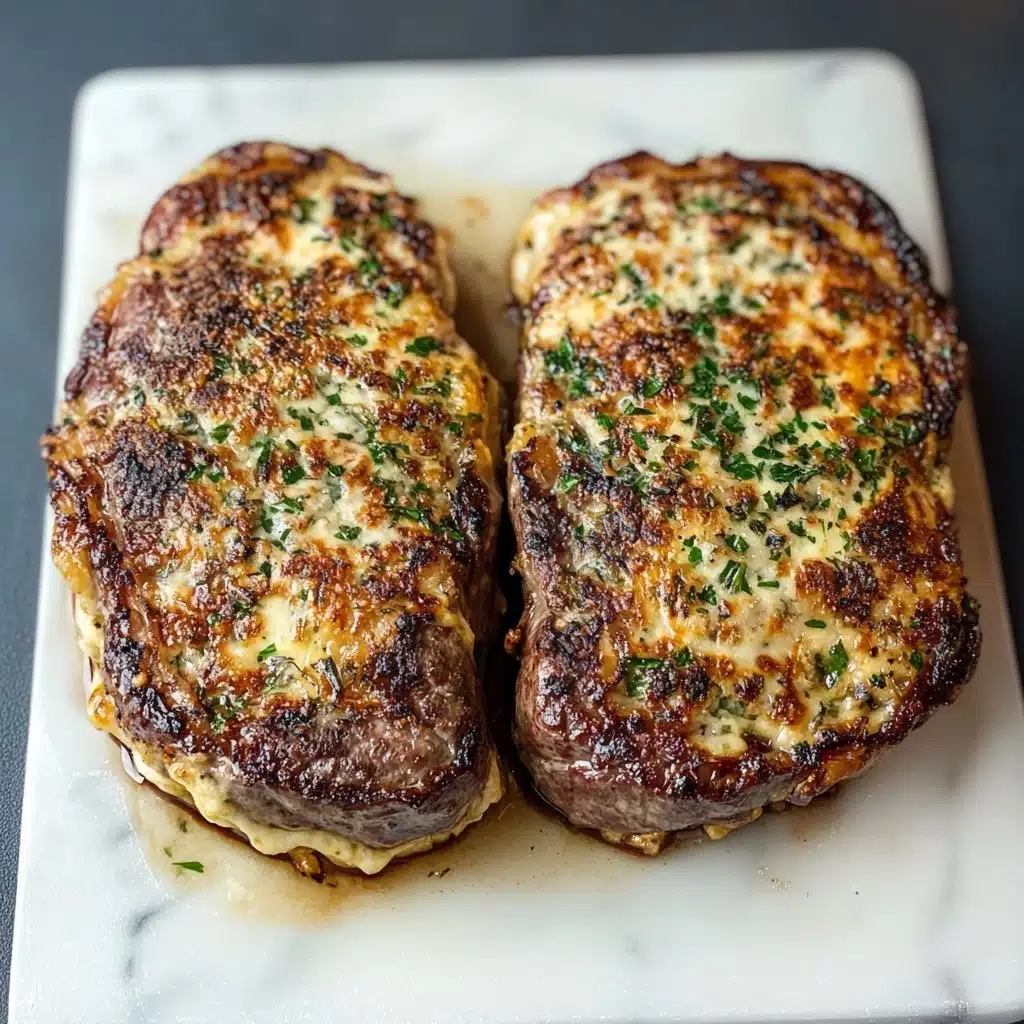 Cheese-Crusted Grilled Steaks Recipe - Recipe Image