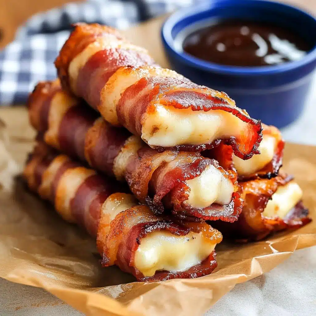 Bacon Wrapped Mozzarella Cheese Sticks Recipe - Recipe Image
