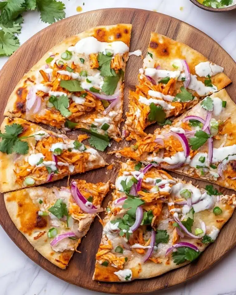 Wicked Easy Buffalo Chicken Flatbread Recipe