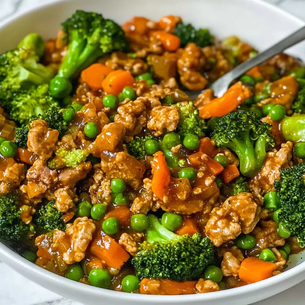 Teriyaki Ground Turkey with Broccoli, Peas, and Rice Recipe - Recipe Image