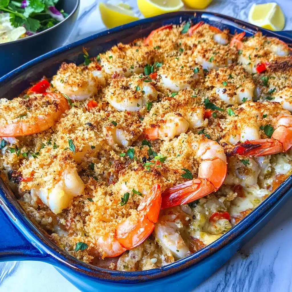 Baked Crab-Stuffed Shrimp Casserole Recipe - Recipe Image