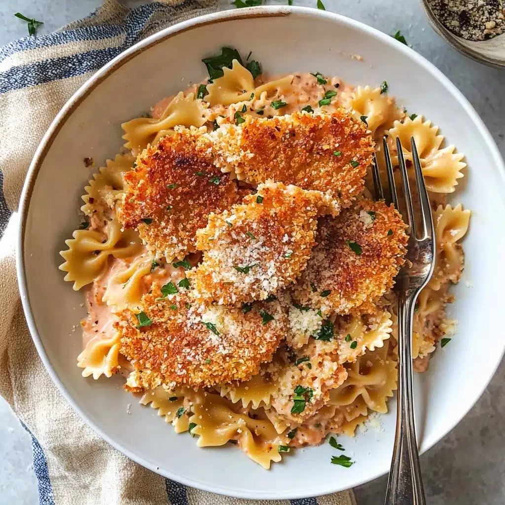 Southern Style Creamy Parmesan Chicken Pasta Recipe - Recipe Image