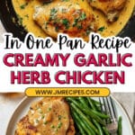 1-Pan, Creamy Garlic Herb Chicken Recipe