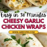 Cheesy Garlic Chicken Wrap Recipe