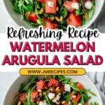 Arugula and Watermelon Salad with Red Onion, Feta and Pine Nuts Recipe