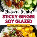 Sticky Ginger Soy Glazed Chicken Recipe