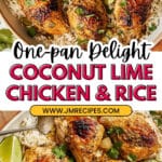One-Pan Coconut Lime Chicken and Rice Recipe