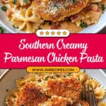 Southern Style Creamy Parmesan Chicken Pasta Recipe