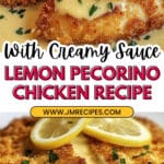 Lemon Pecorino Crusted Chicken with Creamy Lemon Sauce Recipe