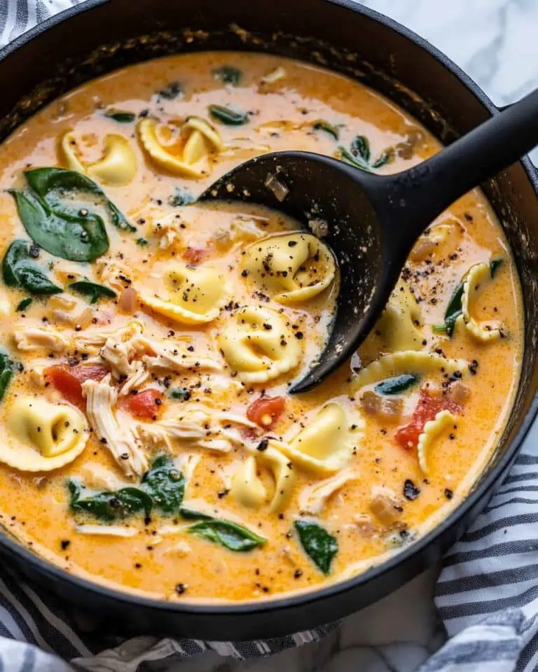 Creamy Tuscan Garlic Tortellini Soup Recipe