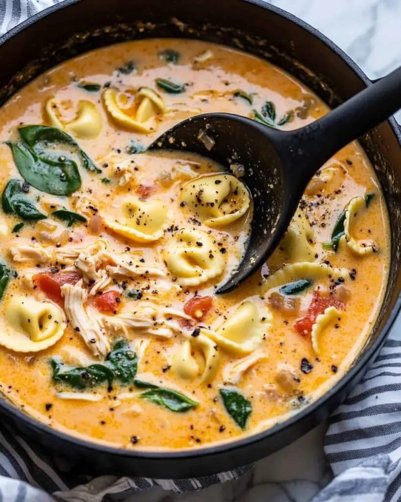 Creamy Tuscan Garlic Tortellini Soup Recipe