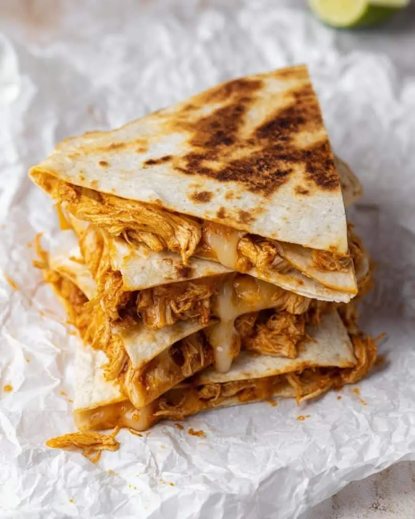 Crockpot Queso Chicken Quesadillas Recipe