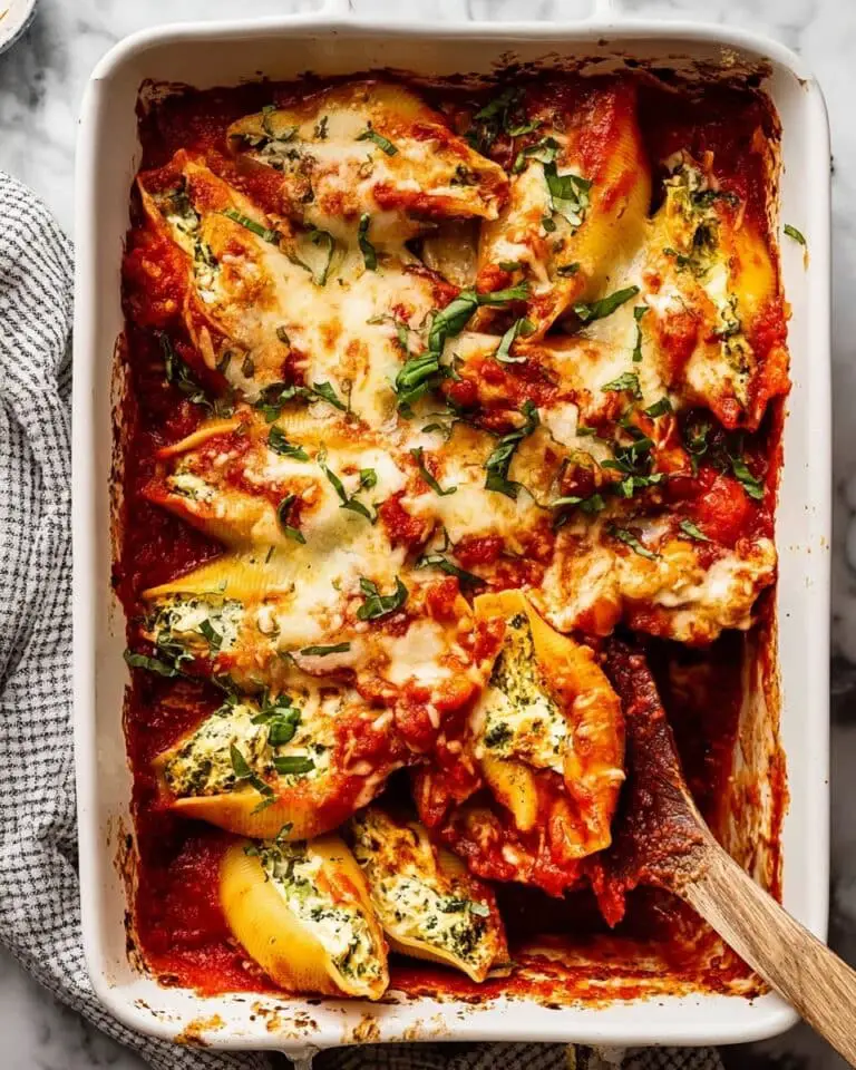 Spinach Ricotta Stuffed Shells (Conchiglioni) Recipe