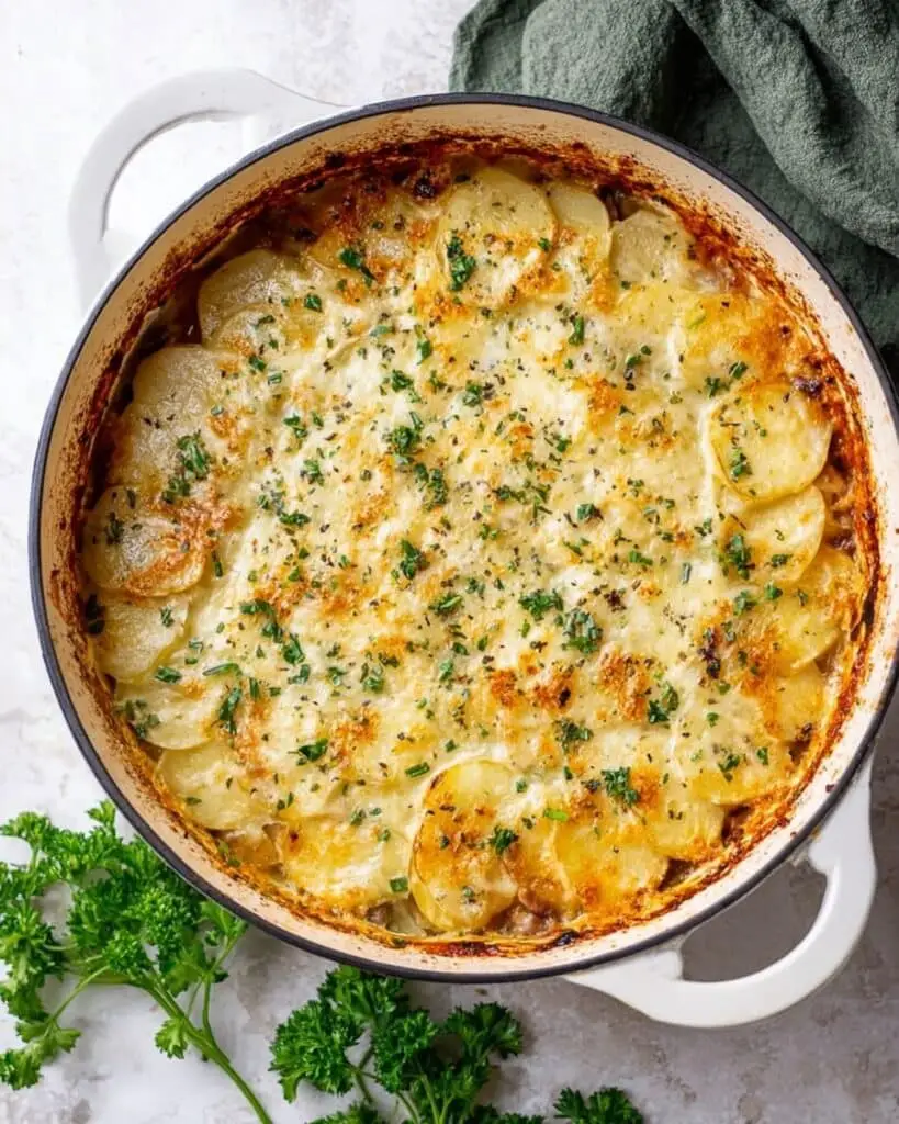 Leftover Turkey Pot Pie Gratin Recipe