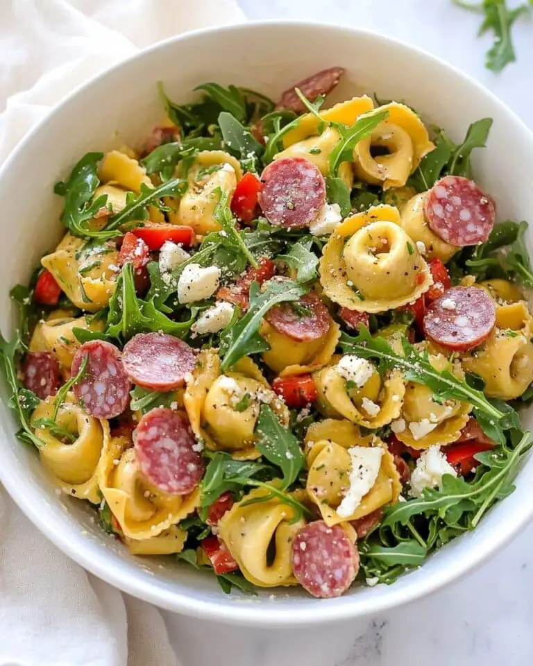 Roasted Red Pepper and Salami Tortellini Salad Recipe
