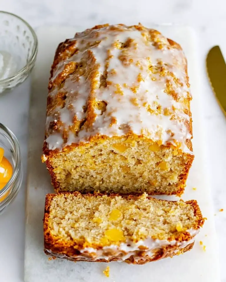 Cinnamon Peach Bread with Turbinado Sugar Glaze Recipe
