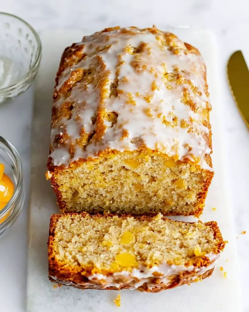 Cinnamon Peach Bread with Turbinado Sugar Glaze Recipe