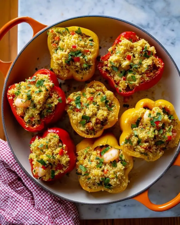 Cajun Shrimp and Cornbread Stuffed Bell Peppers Recipe