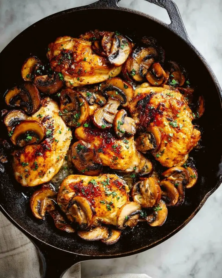 Chicken and Mushroom Sauté with Garlic and Parsley Recipe