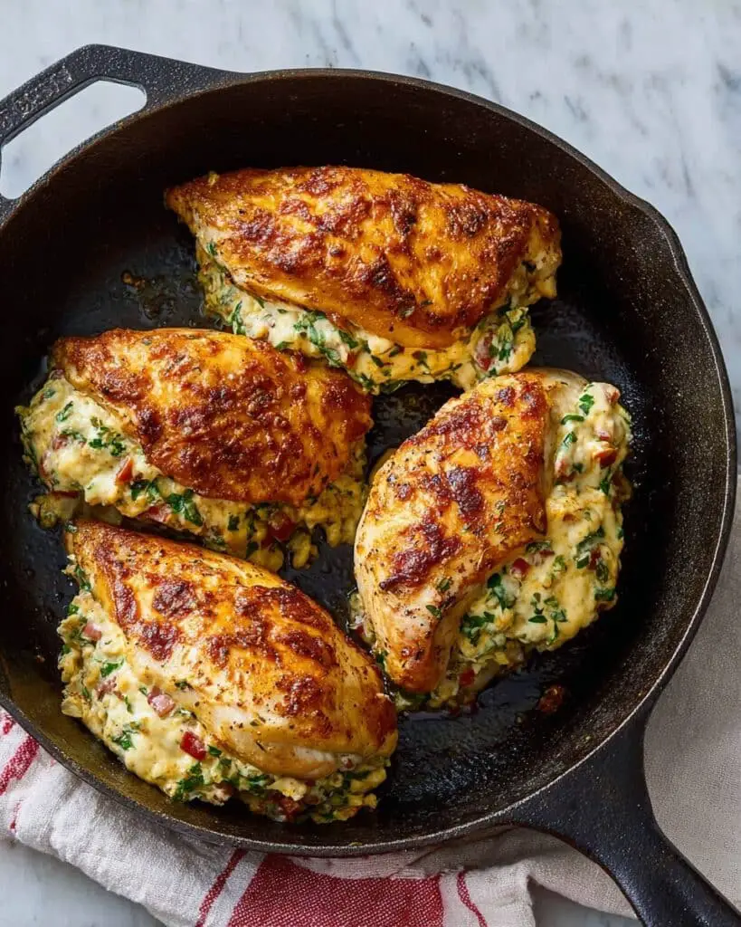 Stuffed Chicken Breast with Cream Cheese, Feta, Spinach, and Sun-Dried Tomatoes Recipe