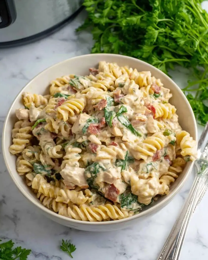 Crock Pot Chicken Bacon Ranch Pasta Recipe
