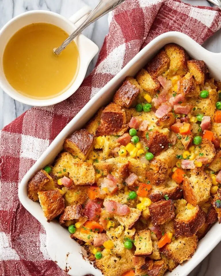 Easy Breakfast Casserole with Bacon, Veggies, and Cheese Recipe