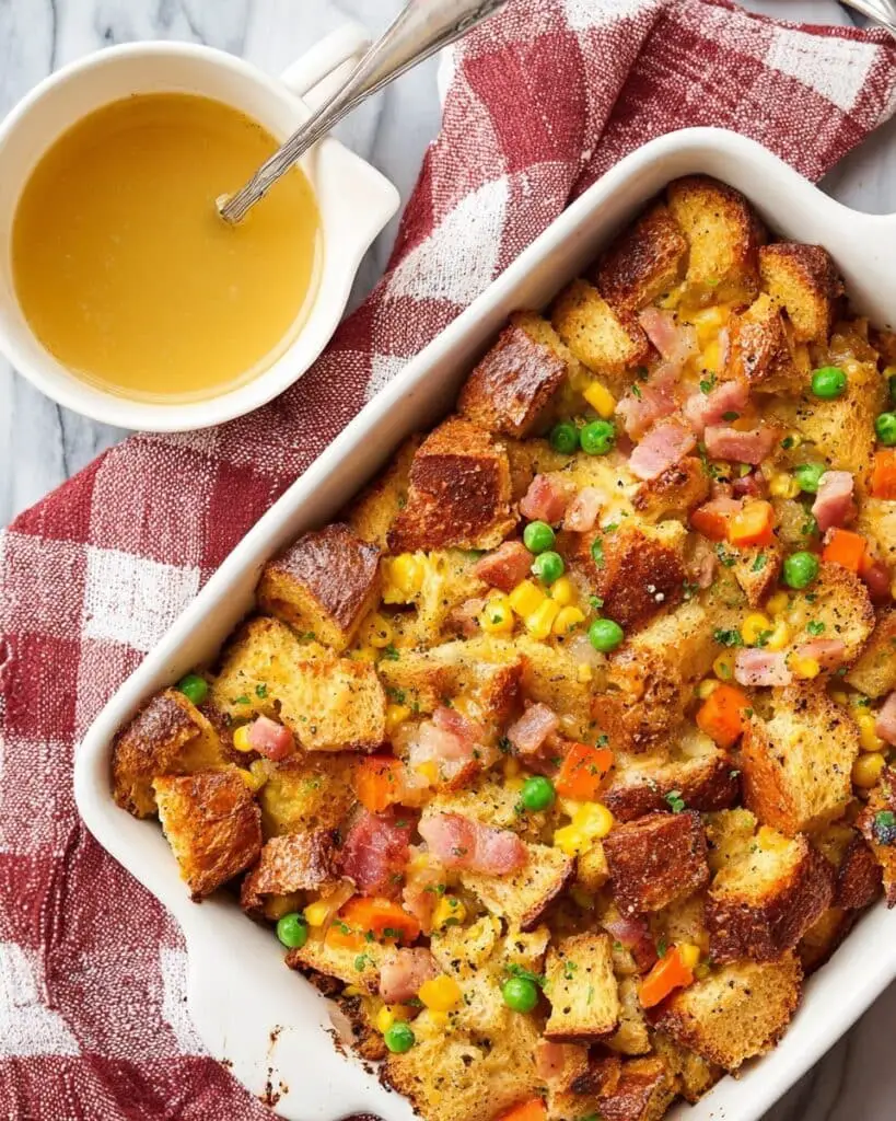 Easy Breakfast Casserole with Bacon, Veggies, and Cheese Recipe