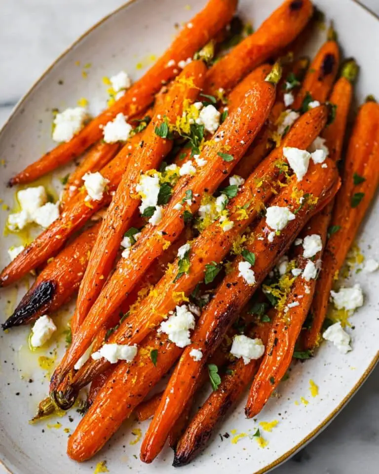 Roasted Heirloom Carrots with Feta, Lemon, and White Truffle Olive Oil Recipe