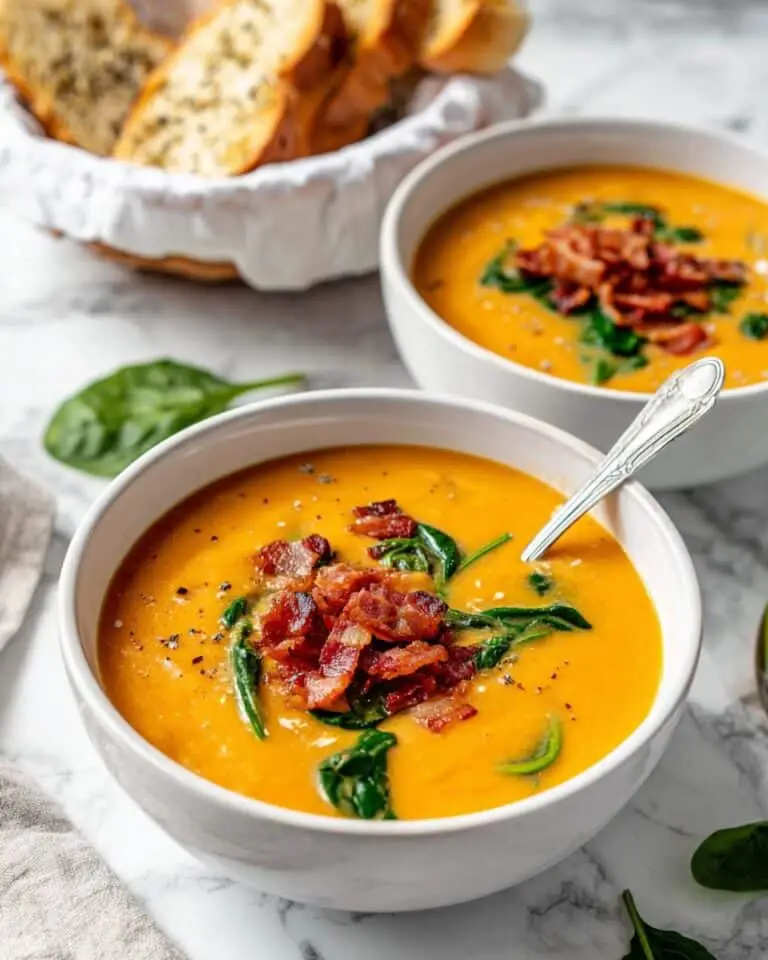 Navy Bean Soup with Bacon, Spinach, and Herb Infused Broth Recipe