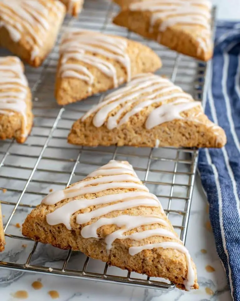 Pumpkin Scones with Vanilla and Cinnamon Glazes Recipe