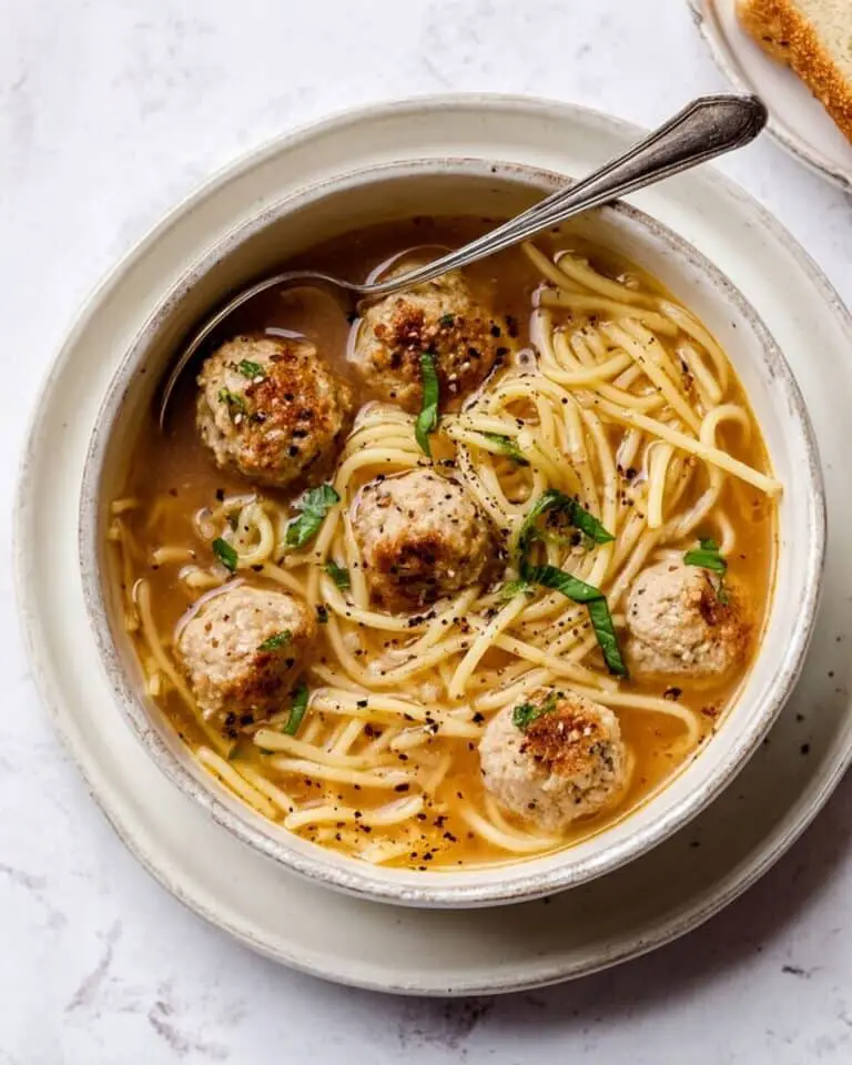 Spaghetti and Meatball Soup Recipe