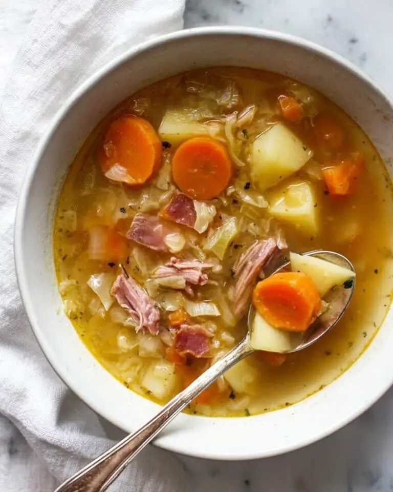 Hearty Ham Bone Soup with Vegetables and Potatoes Recipe