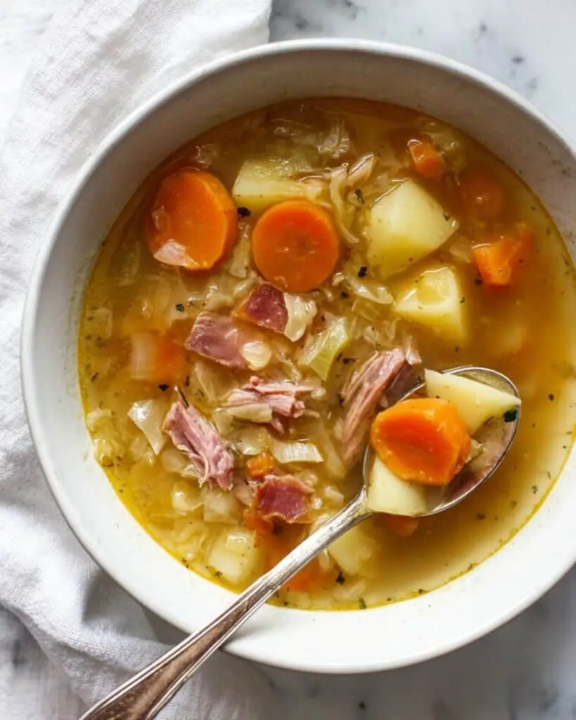 Hearty Ham Bone Soup with Vegetables and Potatoes Recipe