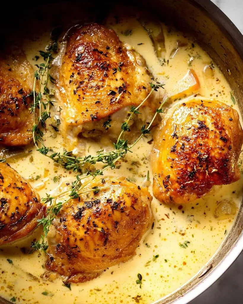 Slow-Cooker Creamy Lemon Herb Chicken Recipe
