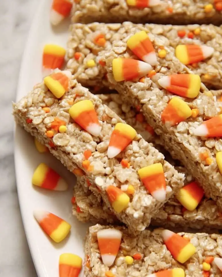 Halloween Candy Corn Granola Bars Recipe