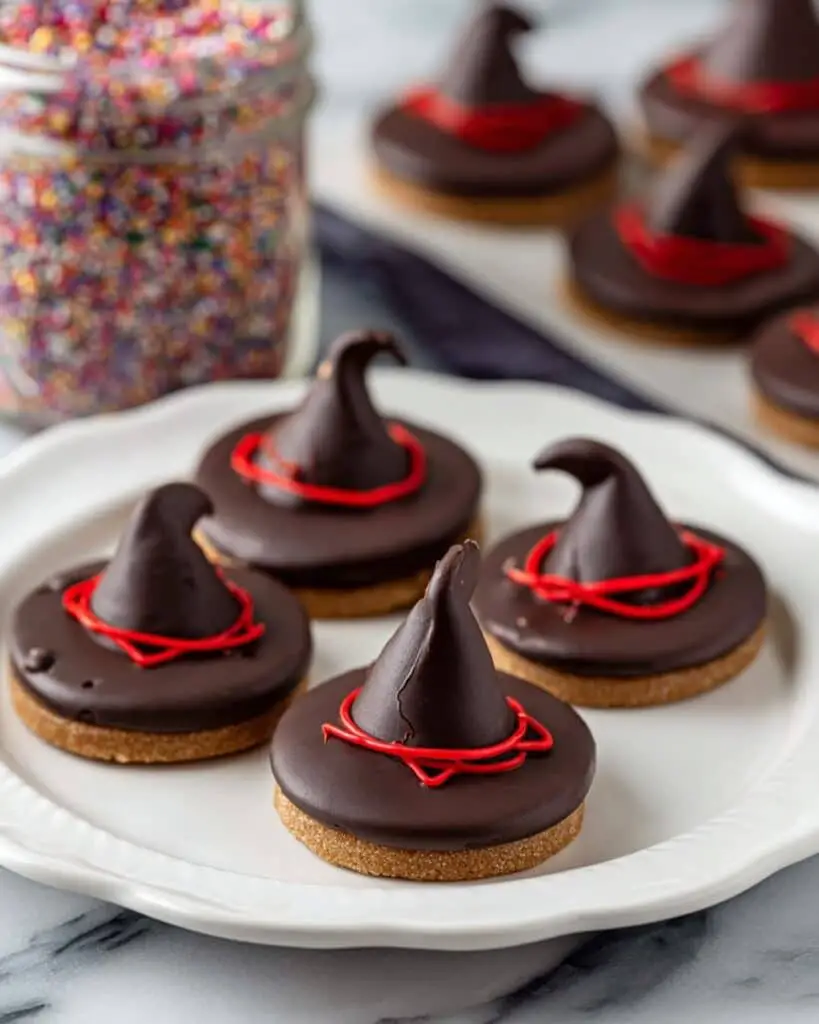Witches’ Hats Chocolate Cookies with Hershey’s Kisses Recipe